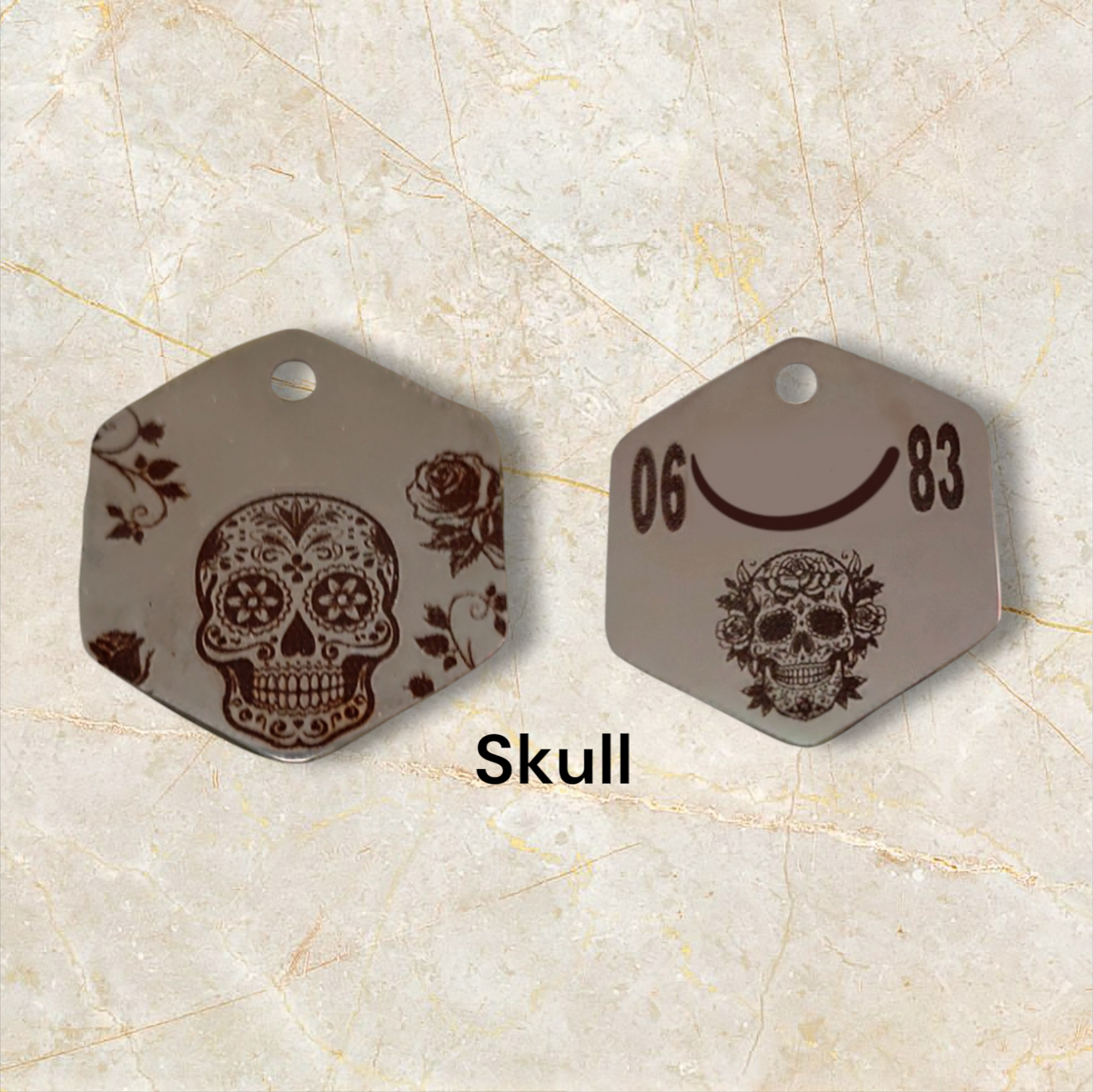 Médailles d'identification hexagonales pour chiens