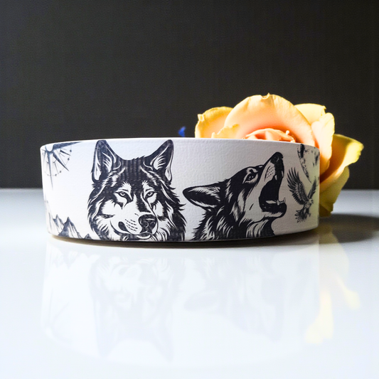 Collier pour chien Wild Horizon - Loups, montagnes, boussole & aigle