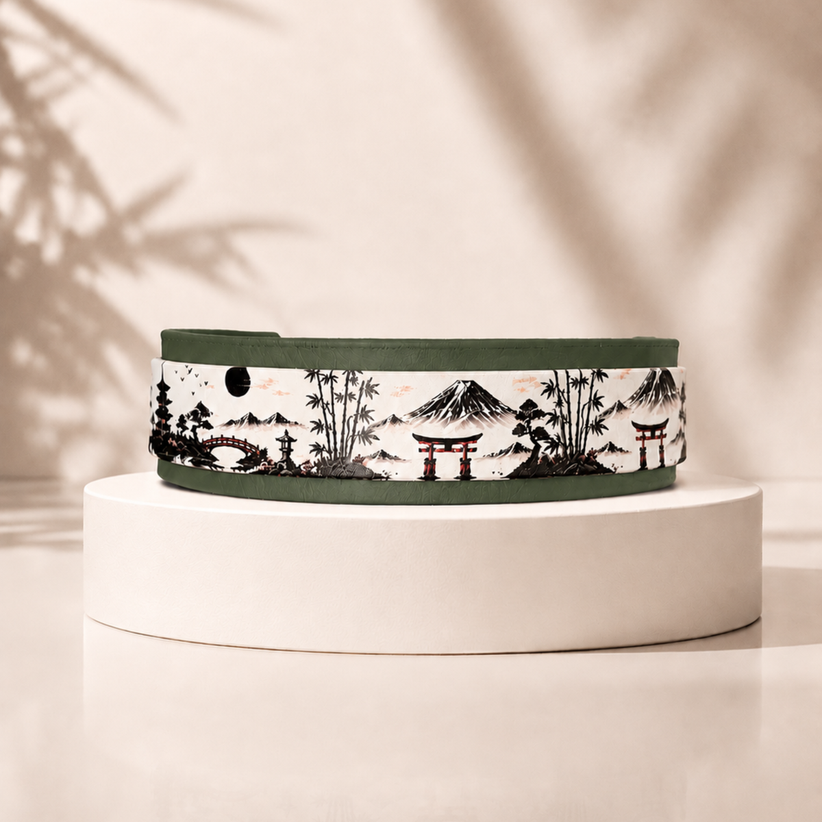 Collier pour chien Rêve de Sakura en Biothane avec impression UV et finition foggy