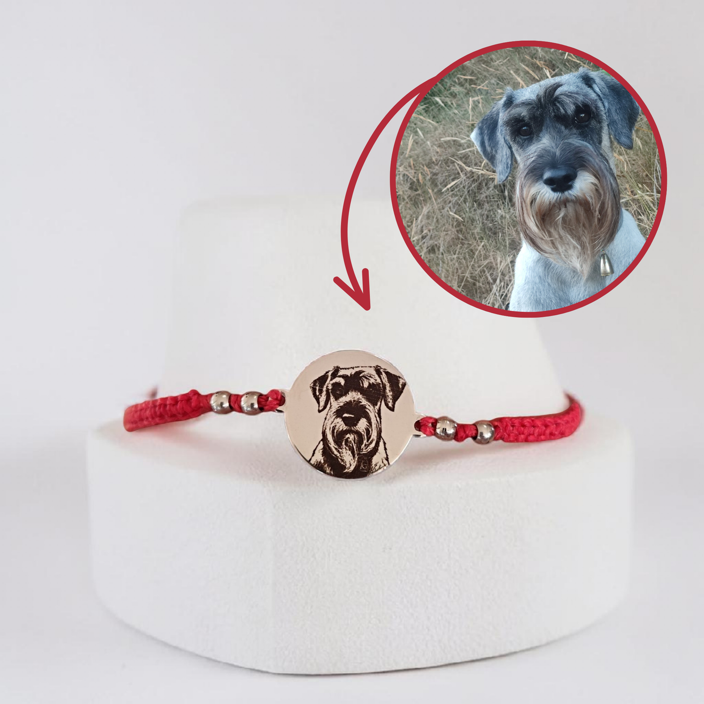 Bijou personnalisé animal de compagnie bracelet gravure photo