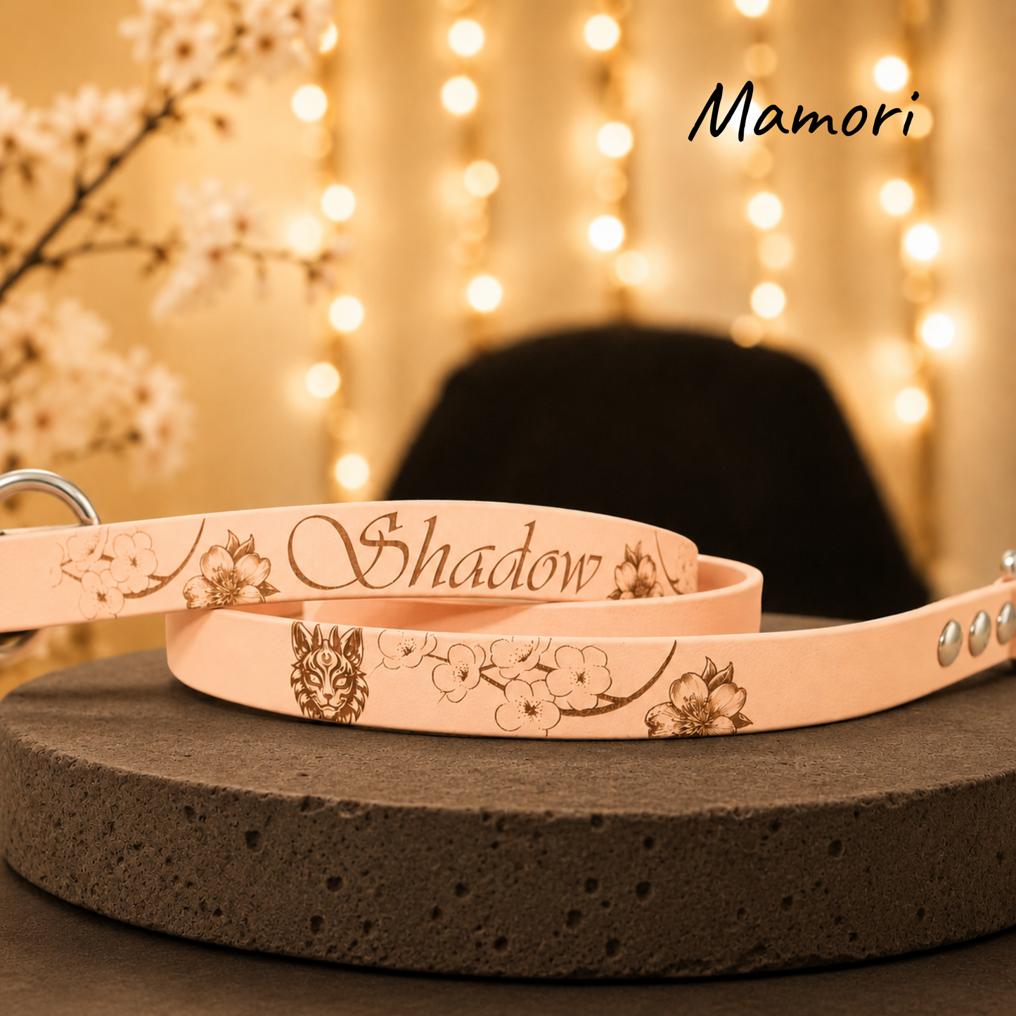 Laisse pour chien  aux motifs japonais 