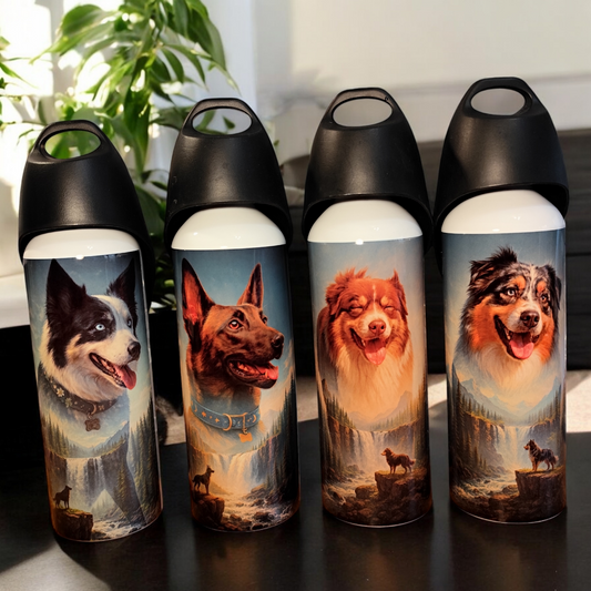 Gourde pour chien personnalisée 750 ml en acier inoxydable – Photo de votre chien