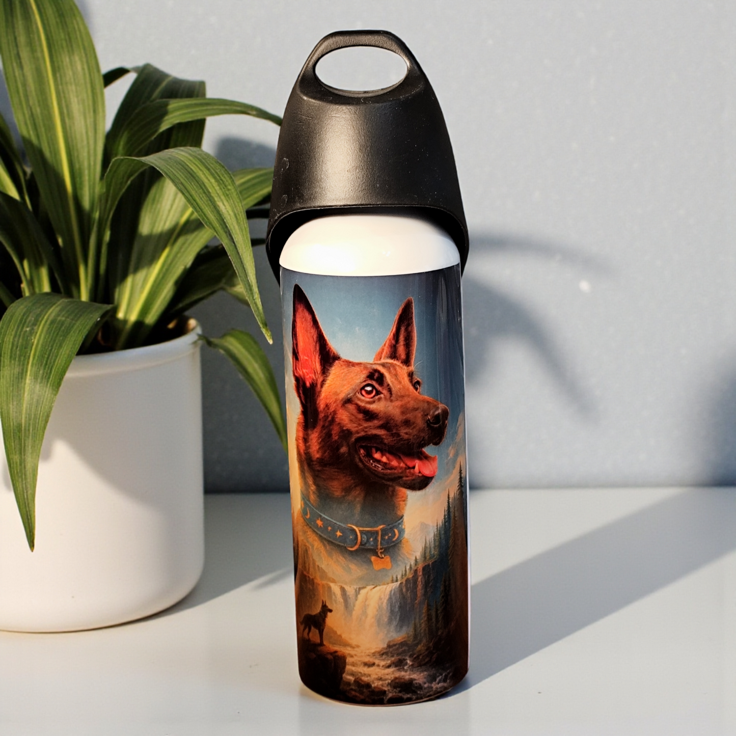 Gourde pour chien personnalisée 750 ml en acier inoxydable – Photo de votre chien