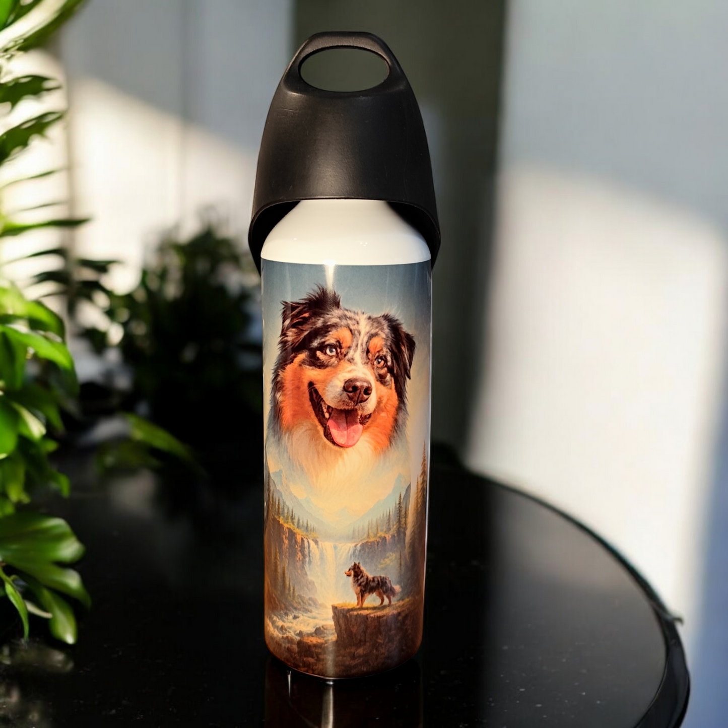 Gourde pour chien personnalisée 750 ml en acier inoxydable – Photo de votre chien
