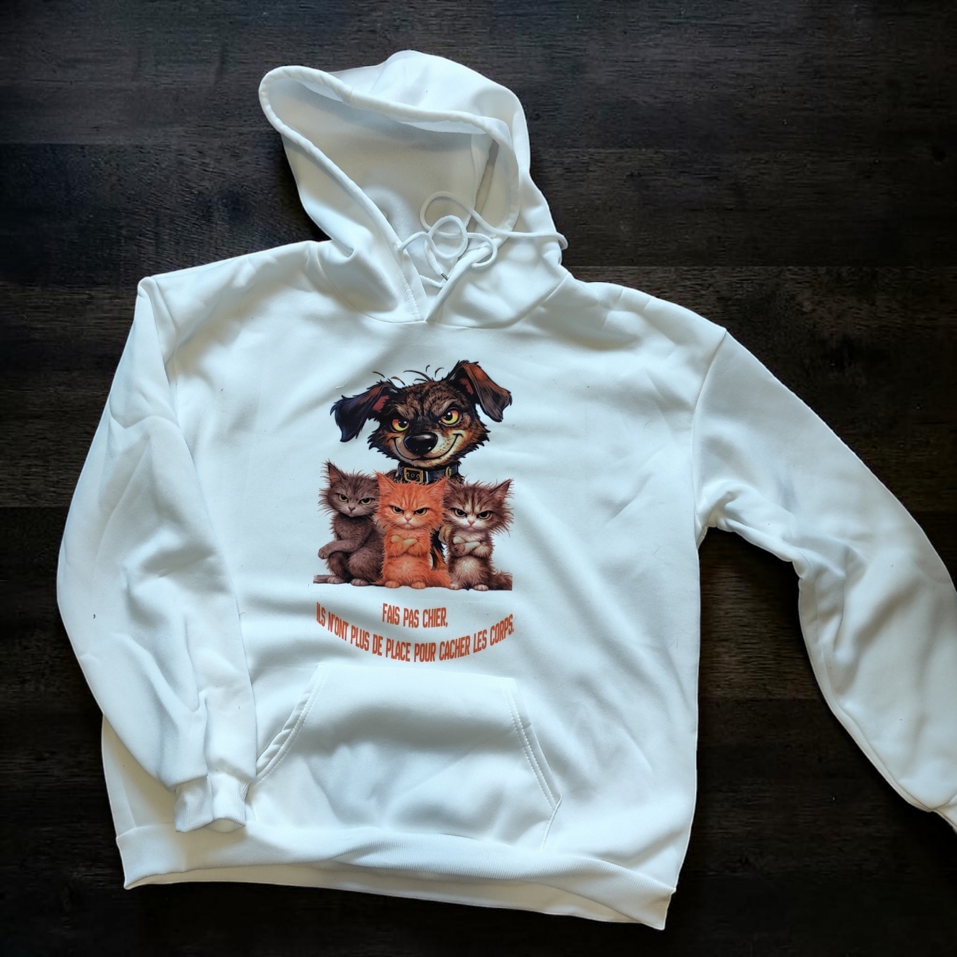 Sweat personnalisé avec photo de chien imprimée dans un design unique