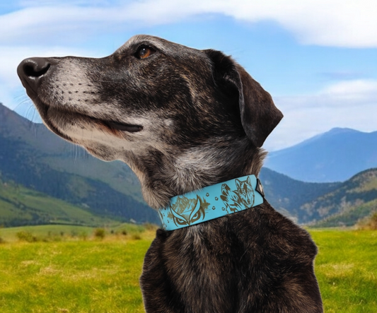 collier pour chien motif de loup