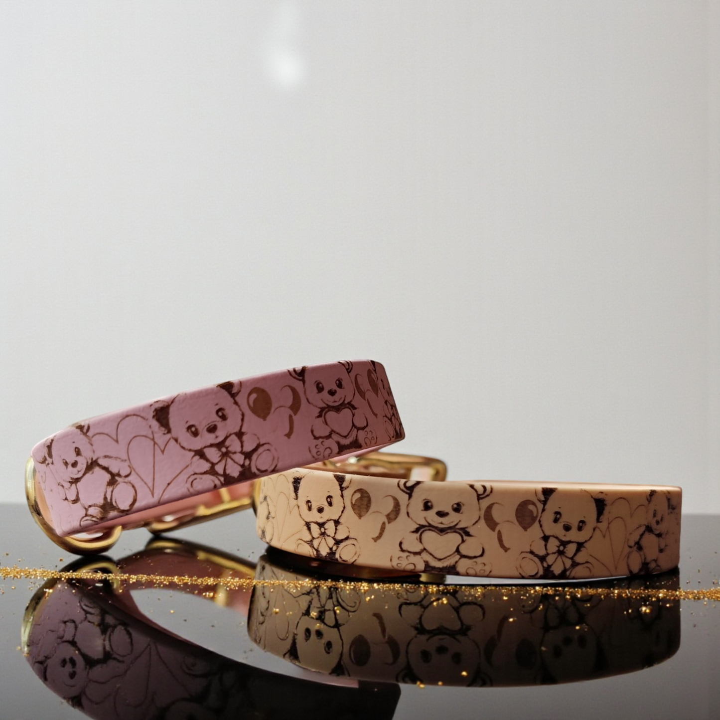 Collier pour chien personnalisé en biothane ourson – Teddy Love