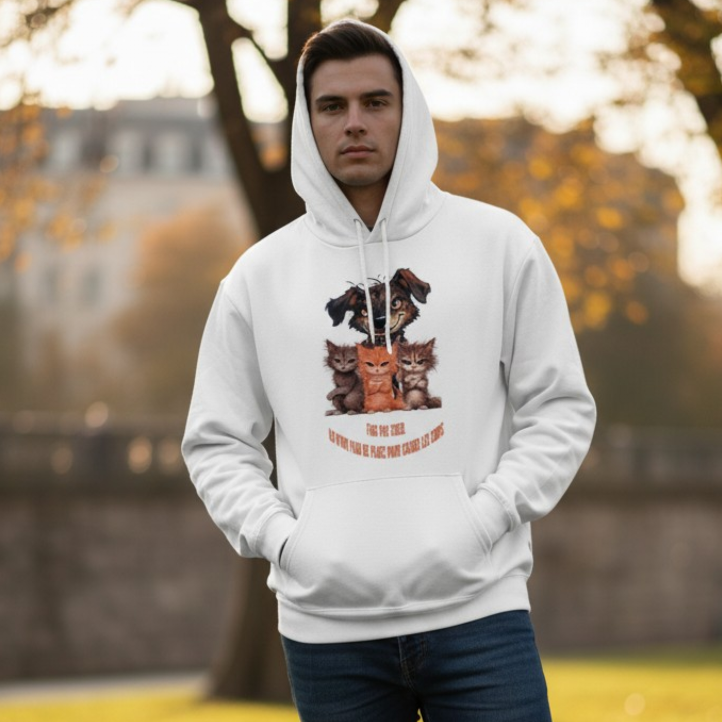 sweat personnalisé avec une caricatures drôle de tes animaux 