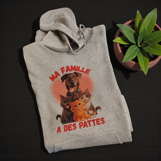 sweet à capuche personnalisé avec tes animaux de compagnie 